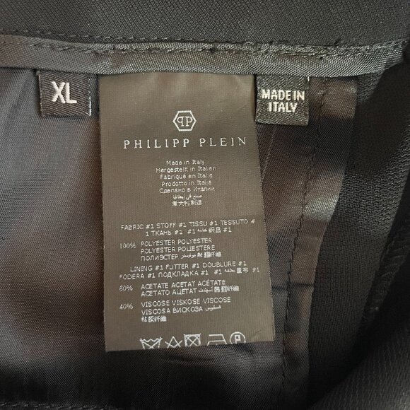 NWT Philipp Plein Couture Elegant Flair Dress Trousers Size 10 12 Black - Picture 12 of 16